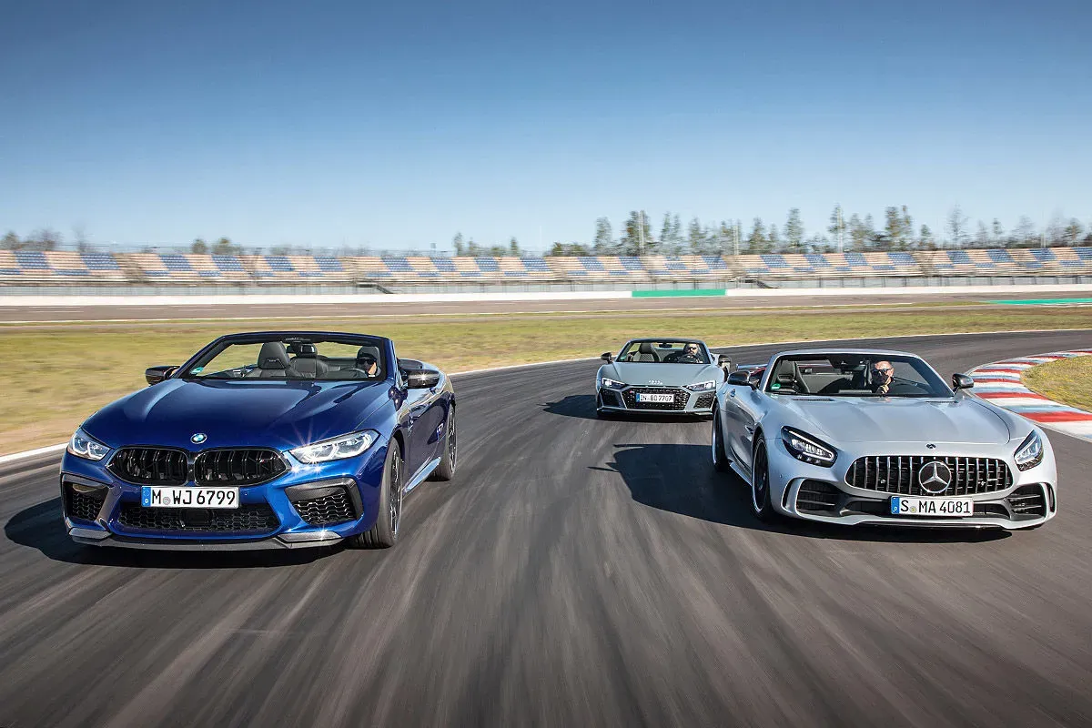 Audi R8 Spyder vs BMW M8 Competition vs Mercedes-AMG SL 63: ¡La Batalla ...