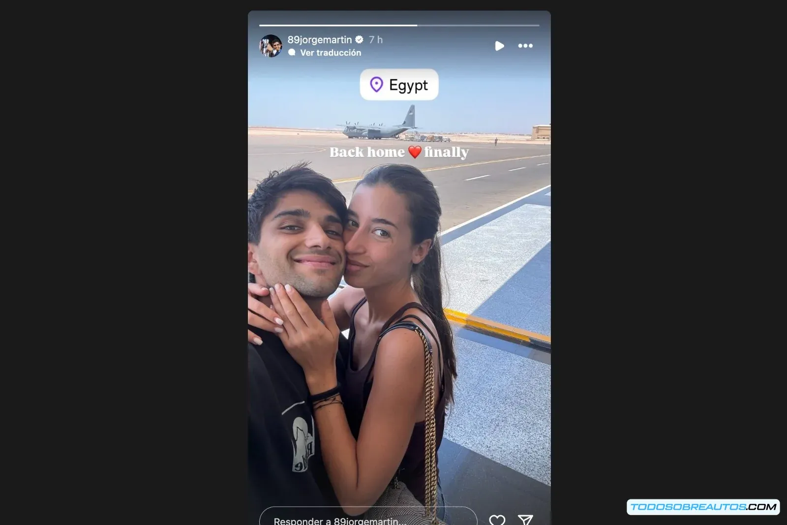 Imagen del traslado medicalizado de Jorge Martín o del accidente en Qatar.