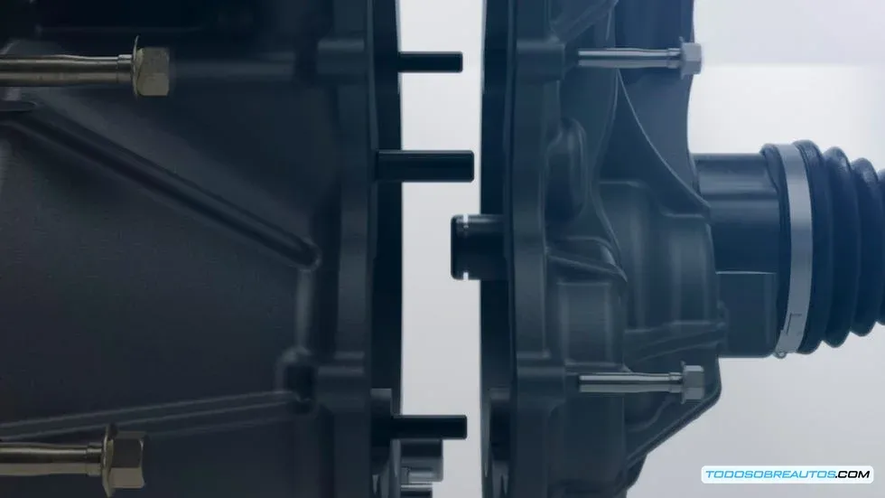 Imagen que destaca el tamaño compacto del motor híbrido.
