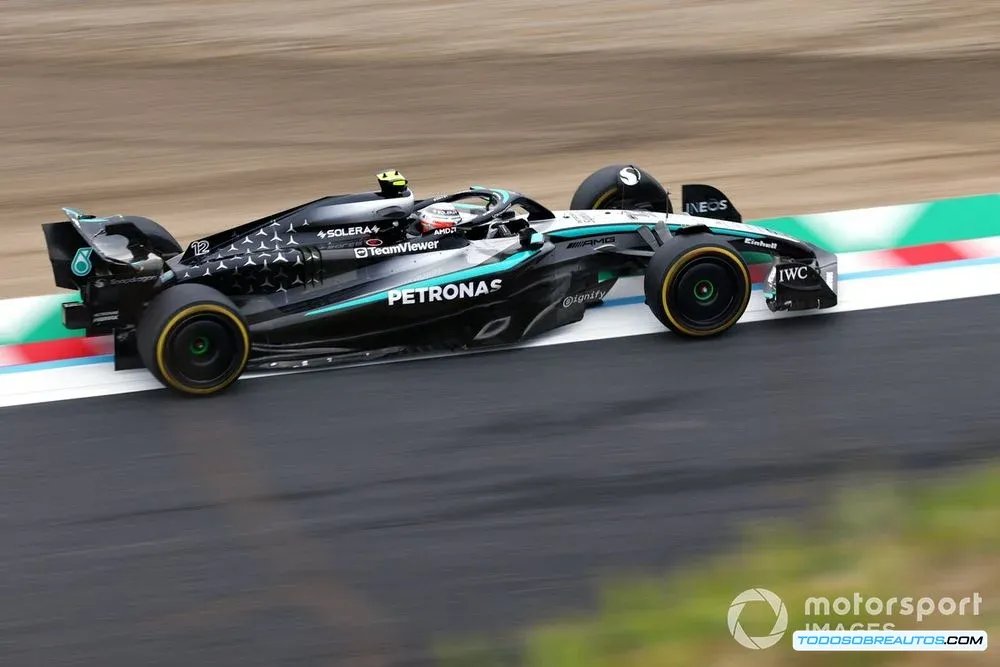 Andrea Kimi Antonelli celebrando su actuación en Suzuka.