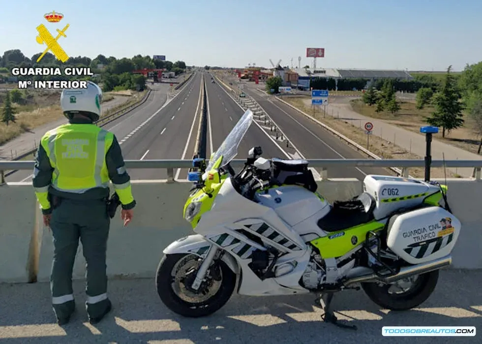Guardia Civil en una operación de control de velocidad.