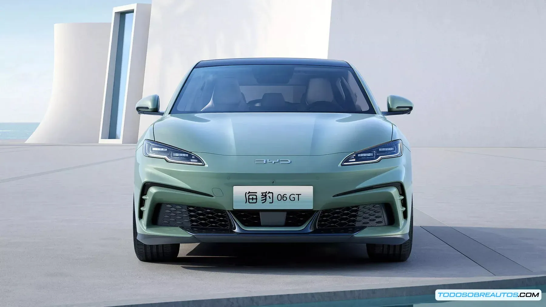 Imagen detallada del BYD Seal 06 GT mostrando sus detalles de diseño exterior.