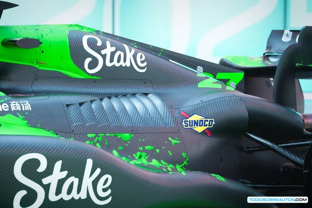 Imagen que representa la colaboración entre Sauber y Stake.