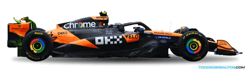 Imagen del coche McLaren, equipo de Lando Norris.