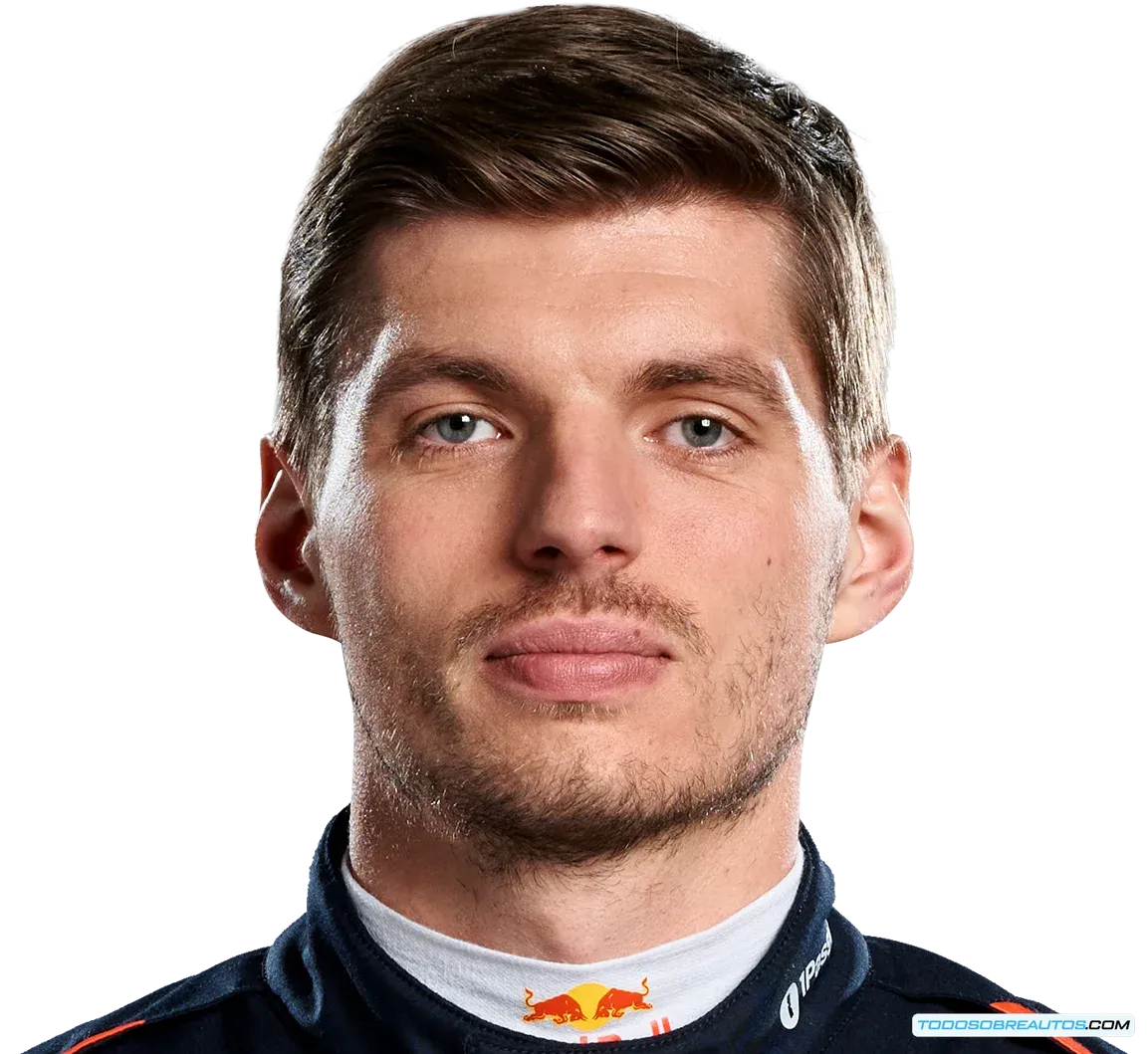 Retratos de Max Verstappen, Lando Norris y Charles Leclerc.