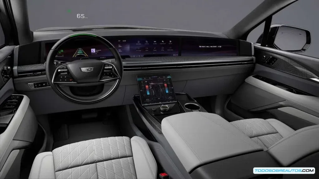 Muestra de los colores interiores disponibles para el Cadillac Escalade IQ 2025.