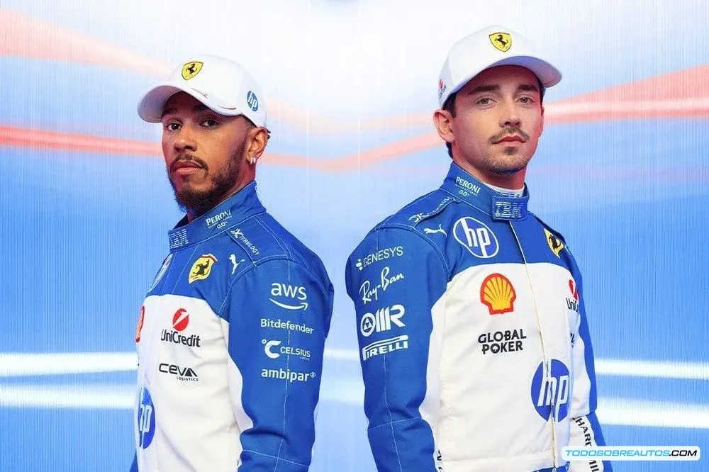 Imagen de un detalle del diseño del nuevo mono de carreras de Ferrari.