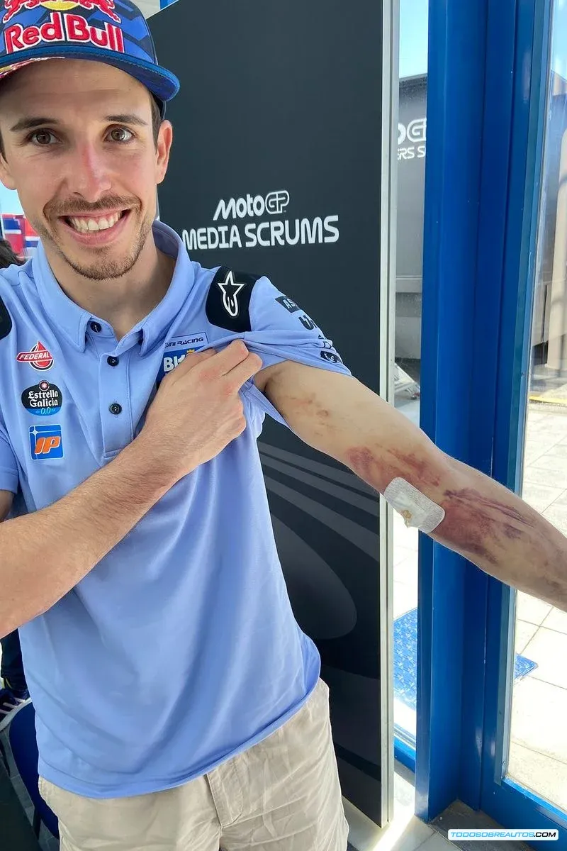 Alex Márquez durante las pruebas posteriores a la carrera en Jerez, reflejando la incertidumbre sobre las mejoras técnicas.