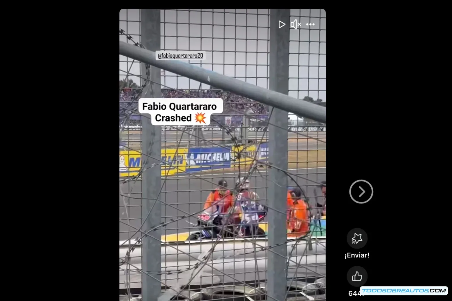Imagen general de la carrera de Le Mans bajo la lluvia.