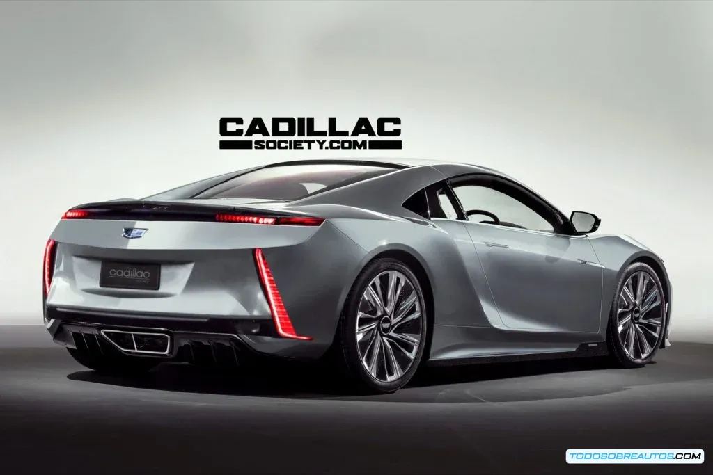 Render comparativo mostrando un posible superdeportivo Cadillac y un Chevrolet Corvette C8.