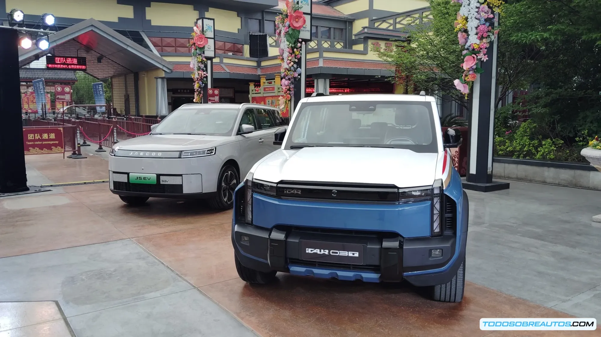 Imagen de varios modelos de coches Chery.