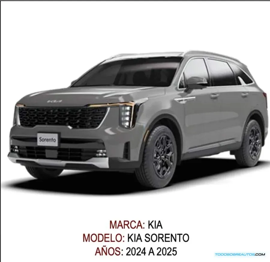 Imagen ilustrativa del Kia Sorento con problemas en las luces o el sistema de info-entretenimiento.