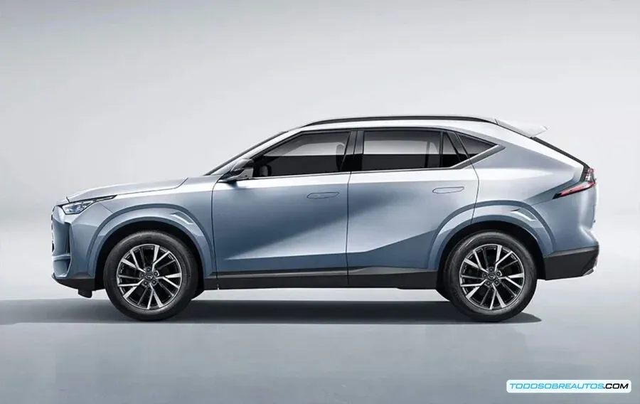 Vista lateral del GAC GS4 Max 2025.