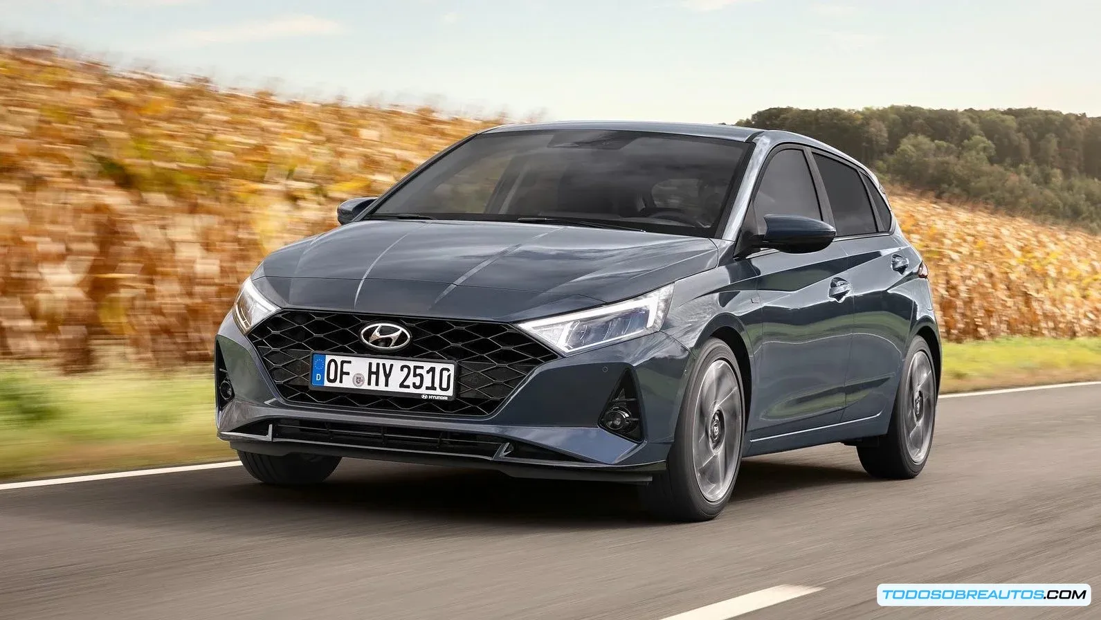 Imagen del Hyundai i20, mostrando su diseño.