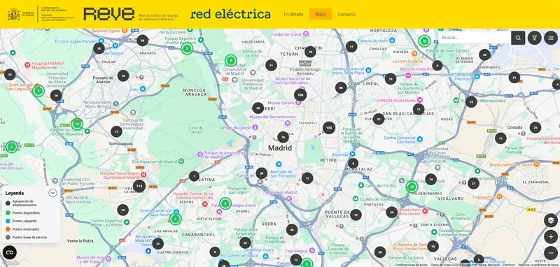 Mapa de Recarga Eléctrica