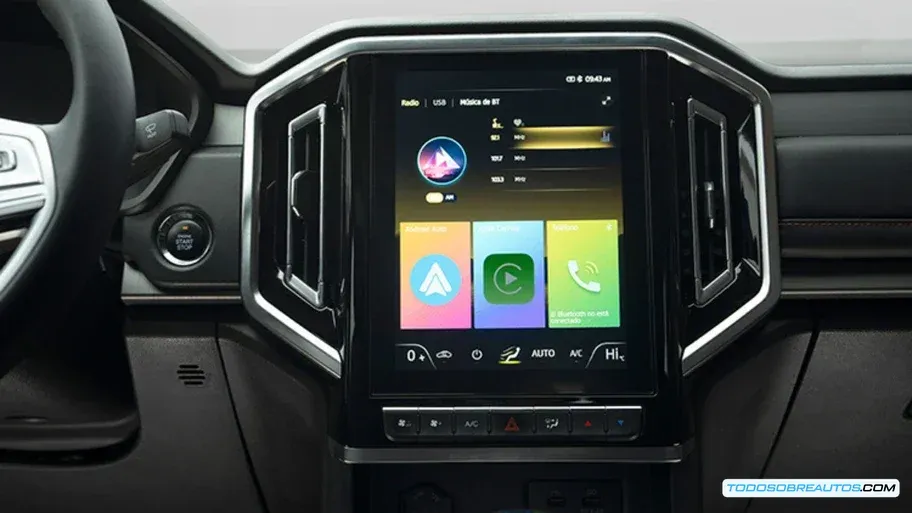 Detalle del diseño exterior o interior de la JAC Frison T9 2025