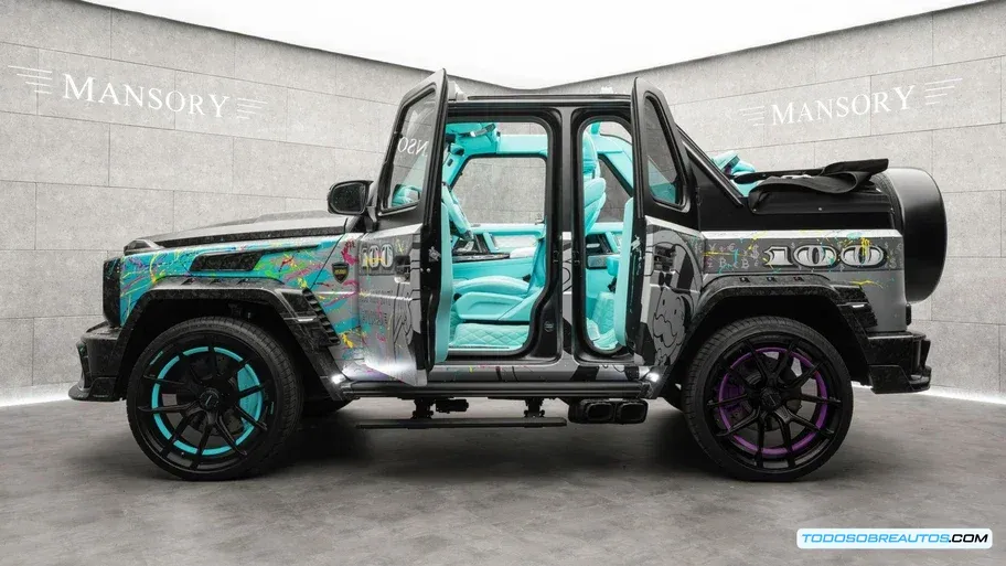 Detalles del Mansory G-Wagen Alec Monopoly: enfoque en los detalles del diseño y la personalización.