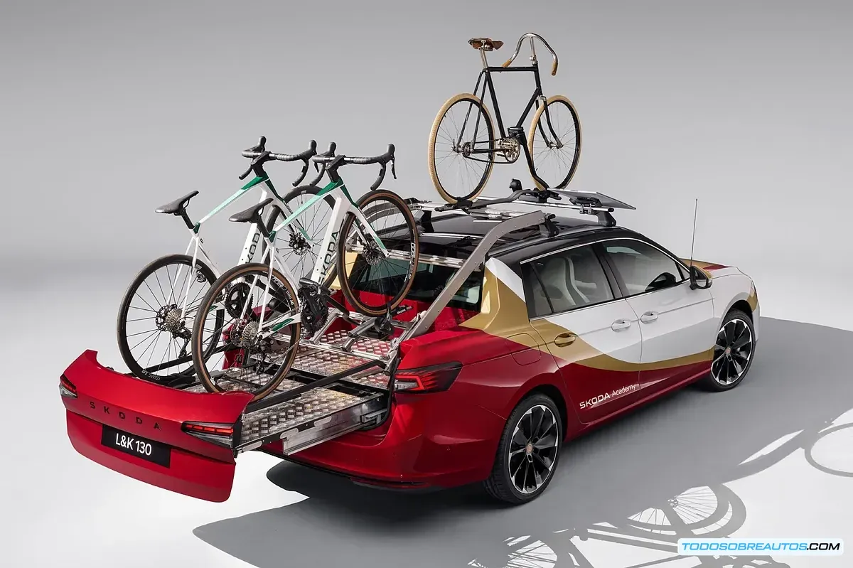 Imagen mostrando detalles del sistema híbrido o del interior del Skoda LK 130 Concept.