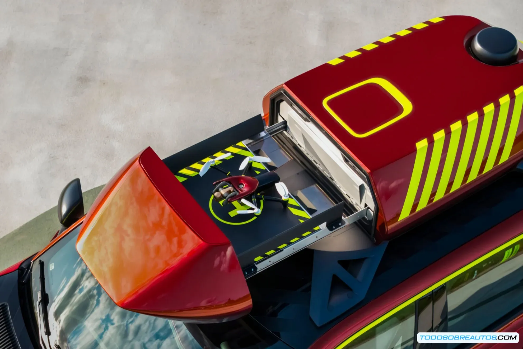 Detalle del sistema de tracción total del Renault Vision4Rescue.
