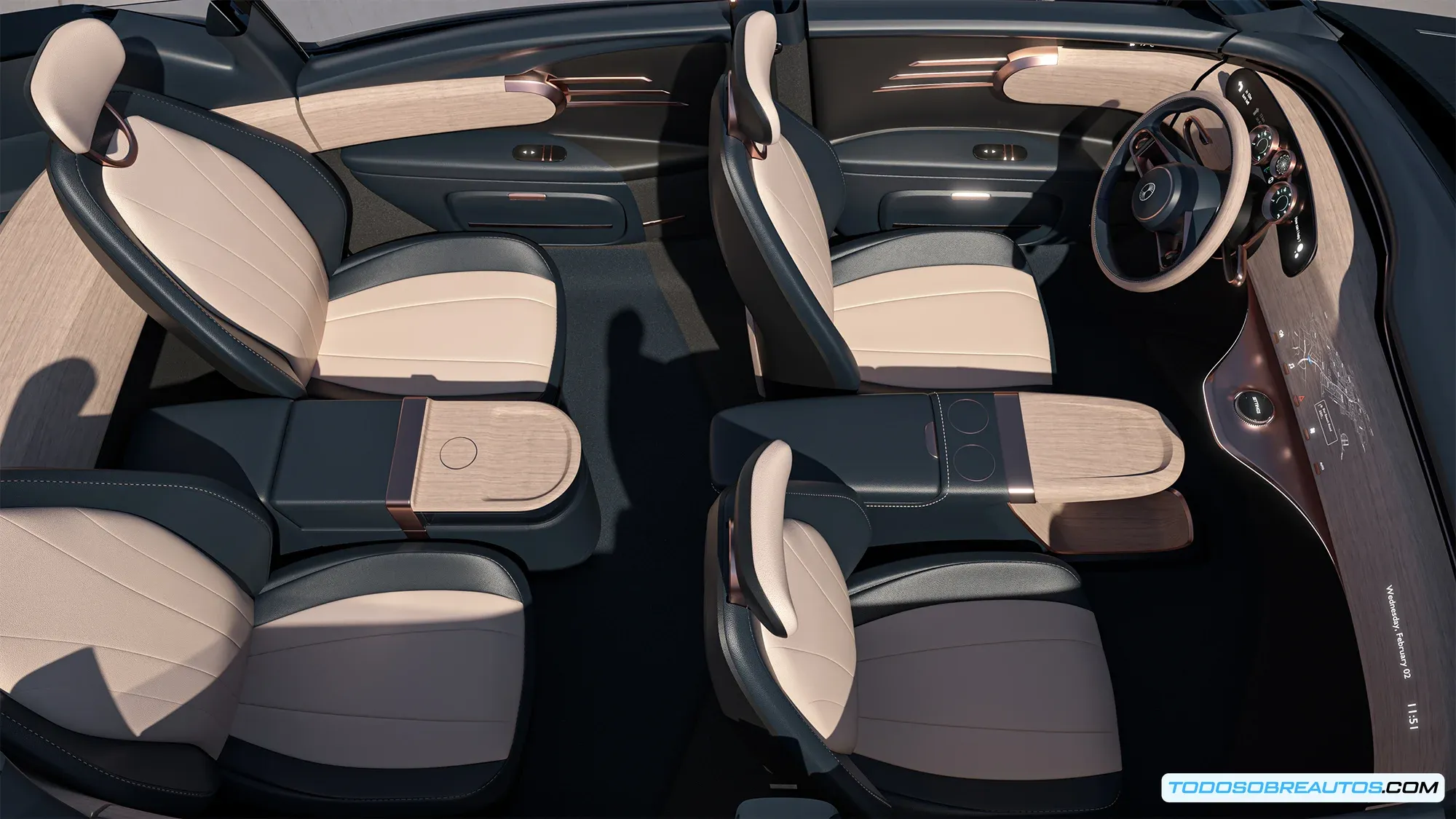Primer plano del diseño exterior del Dacora Motors, destacando las líneas aerodinámicas y detalles estéticos.