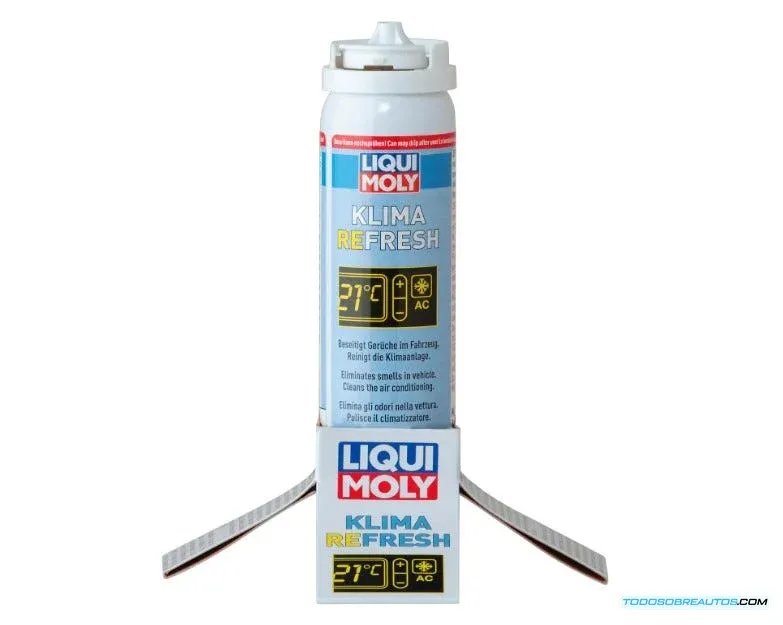 Imagen de un aerosol higienizante para aire acondicionado de coche.