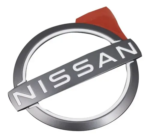 Logo Nissan Emblema de la marca Nissan en color gris.