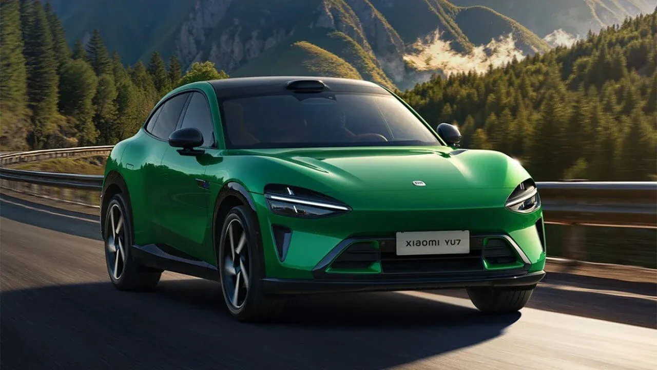 El Xiaomi YU9 EREV Vehículo de color Verde con buena Movilidad