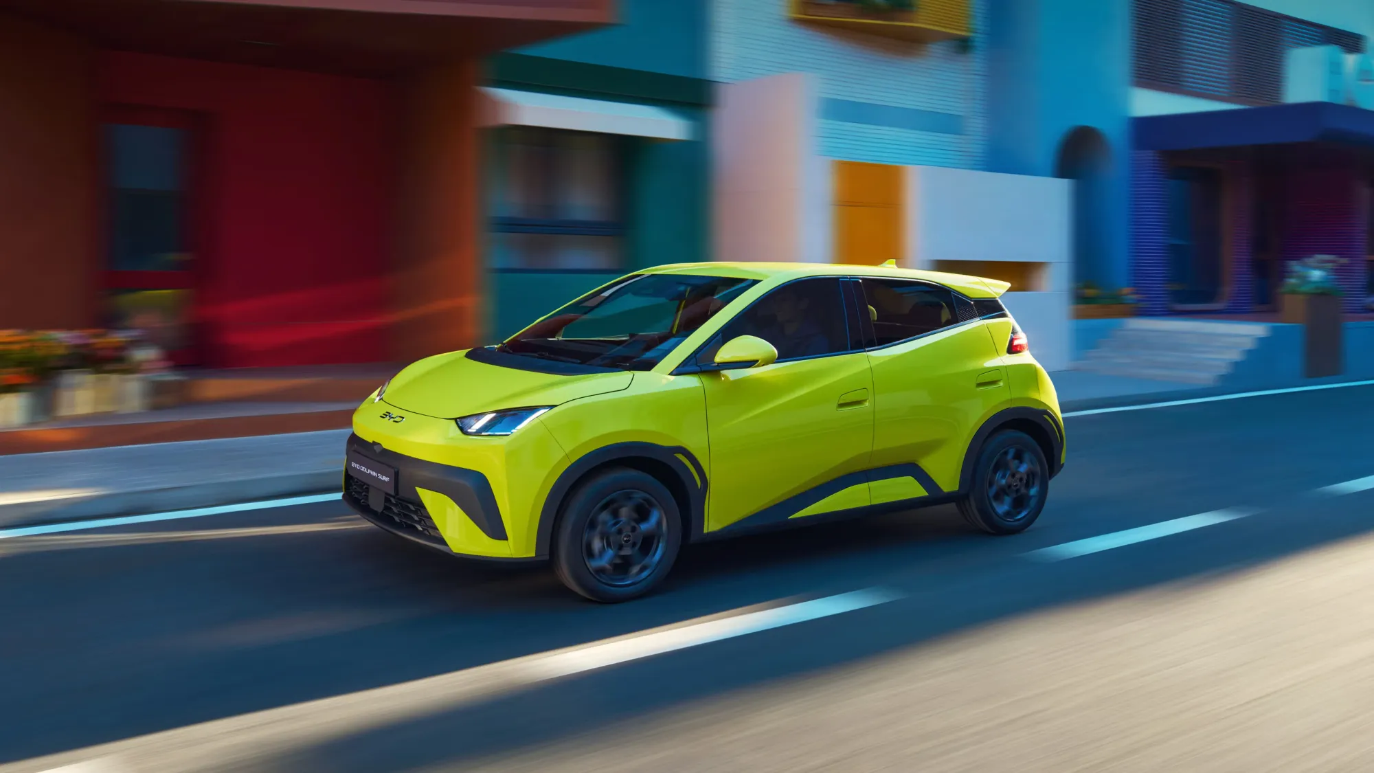 BYD Amarillo bonito y veloz buscando dar una impresión de lujo