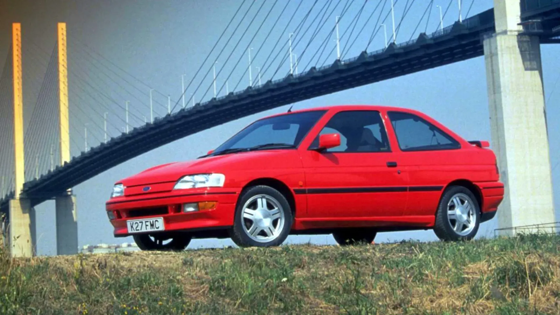 Ford Escort RS200 Vehículo rojo