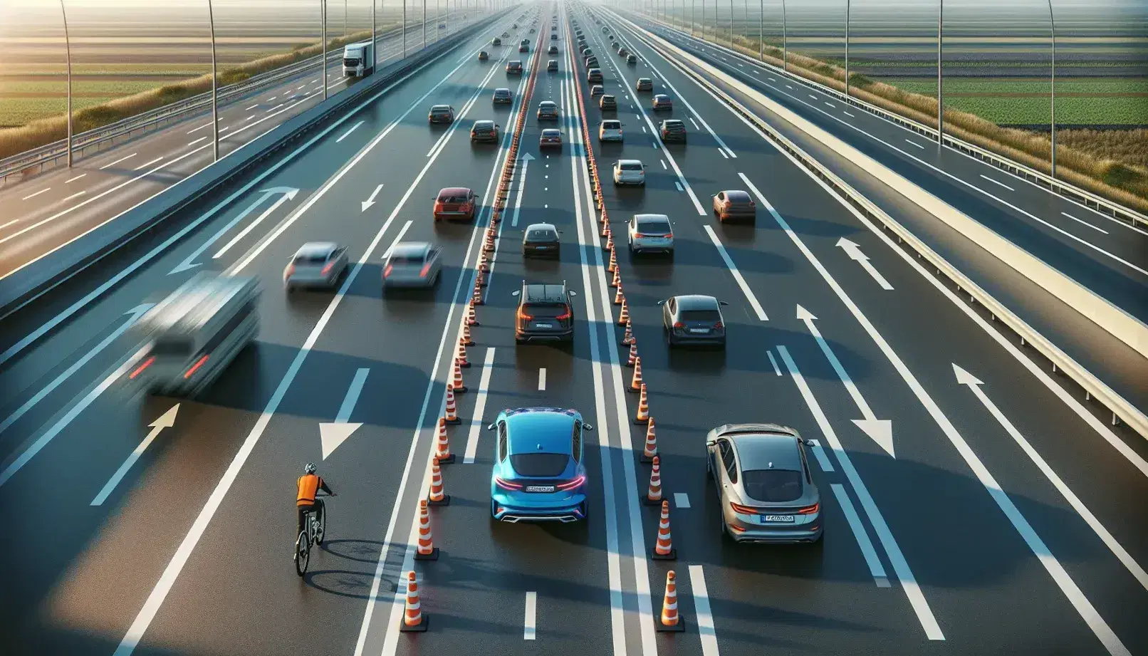 correcto de carriles en autopista