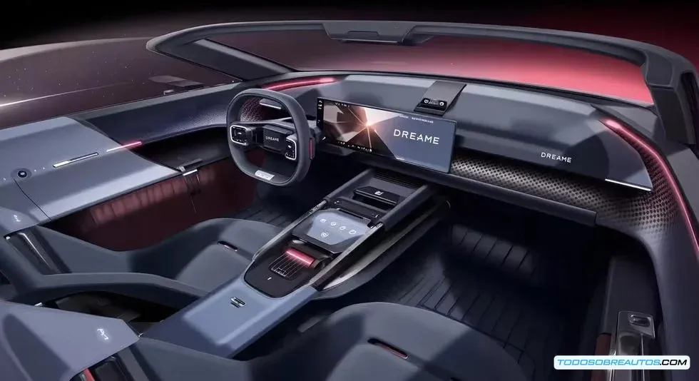 Comparación visual entre el Dreame Hypercar y un Bugatti Chiron.