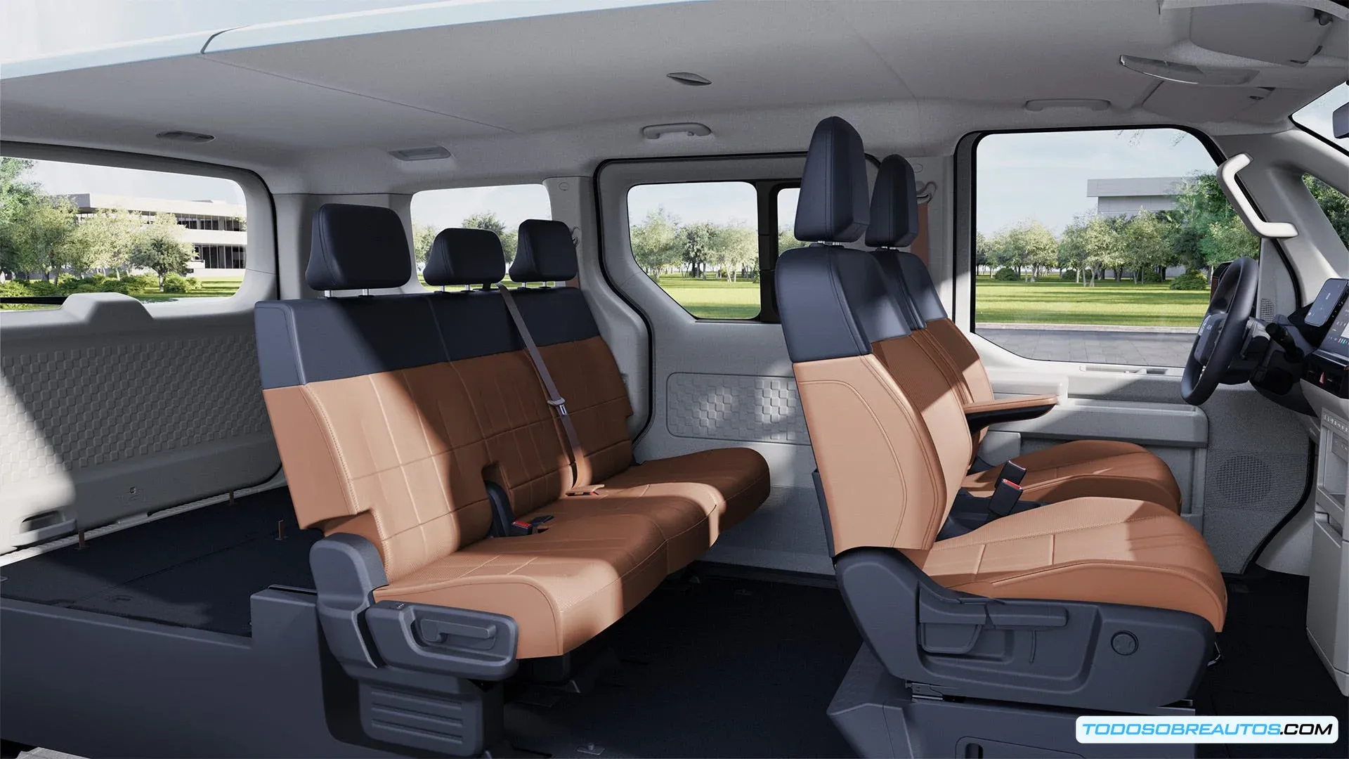 Interior del Kia PV5 Passenger