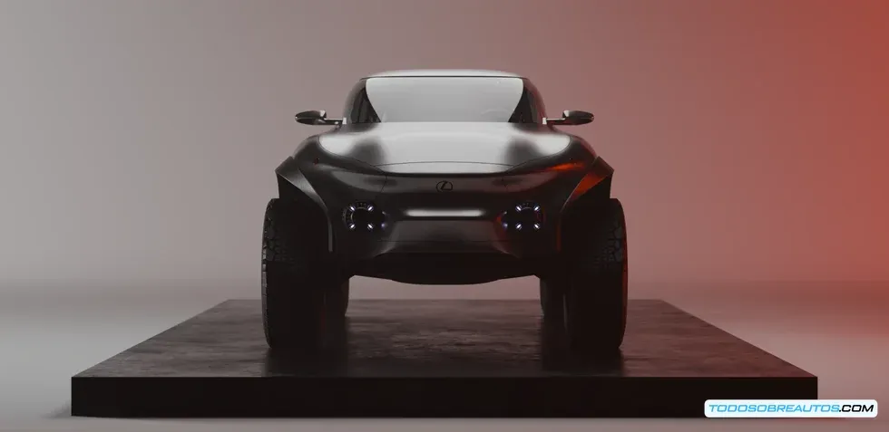 Lexus EX Concept: Vista lateral, mostrando la silueta y los neumáticos.