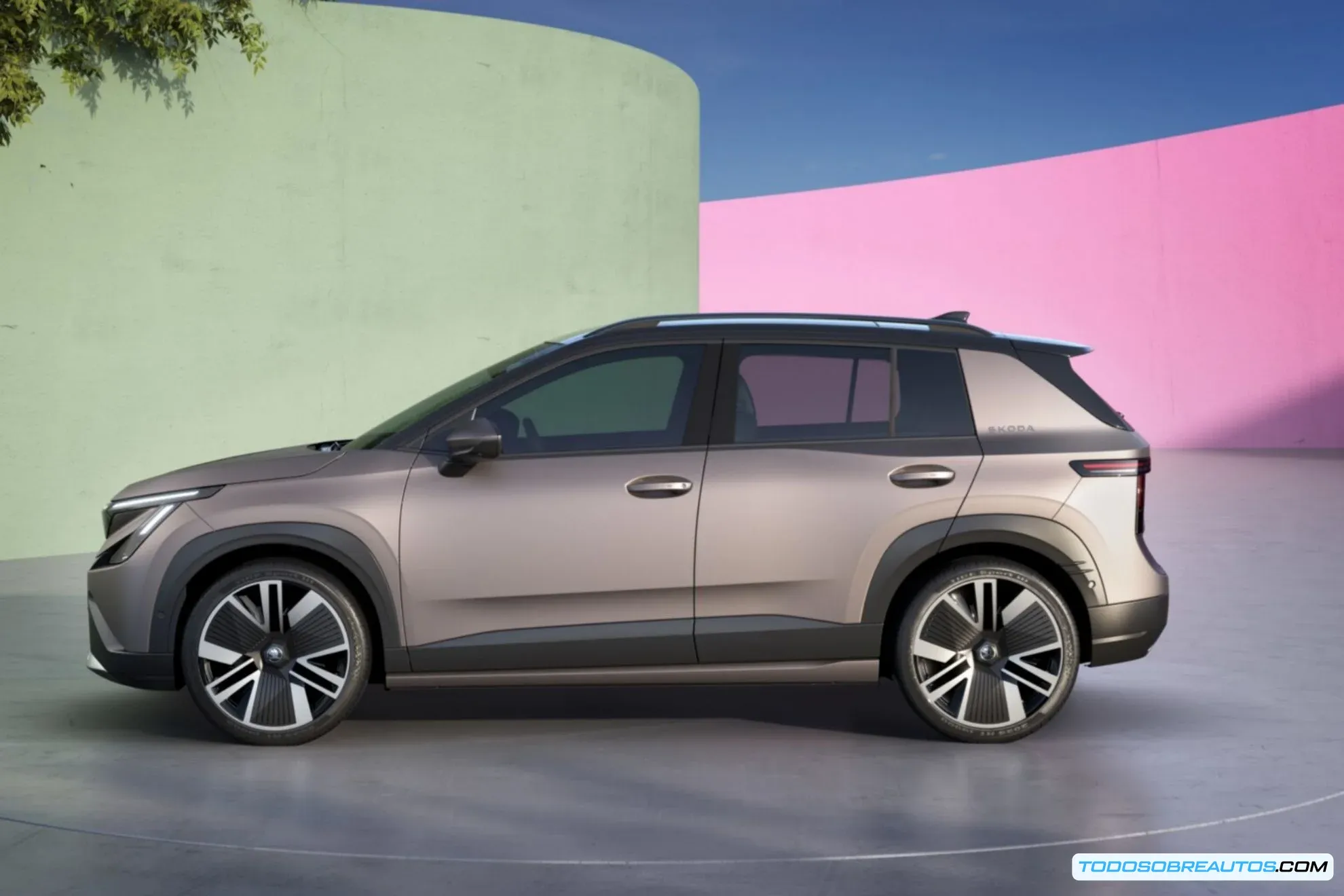 Diseño lateral del Skoda Epiq