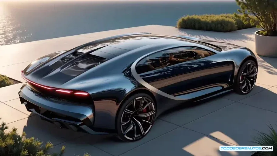 Comparación visual entre el Dream Electric y el Bugatti Chiron, destacando las similitudes de diseño.
