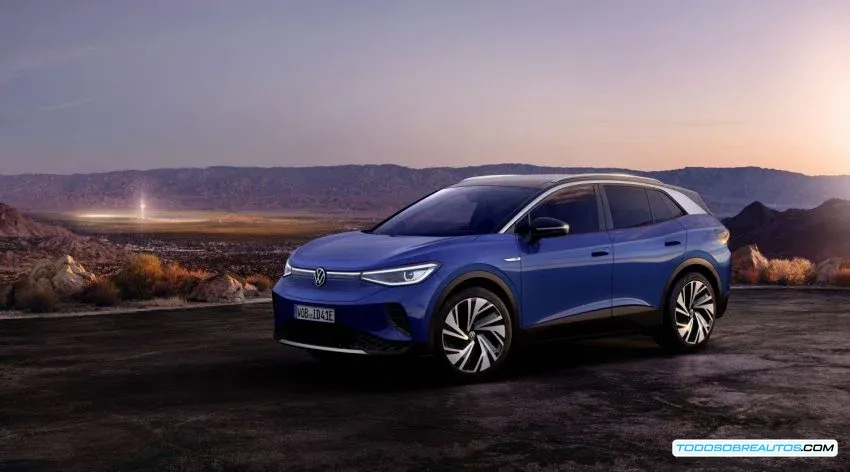 Imagen del Volkswagen ID.4 en un entorno industrial.