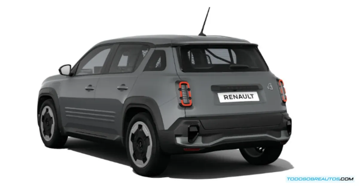 Renault 4 E-Tech Van en entorno urbano, mostrando su practicidad.