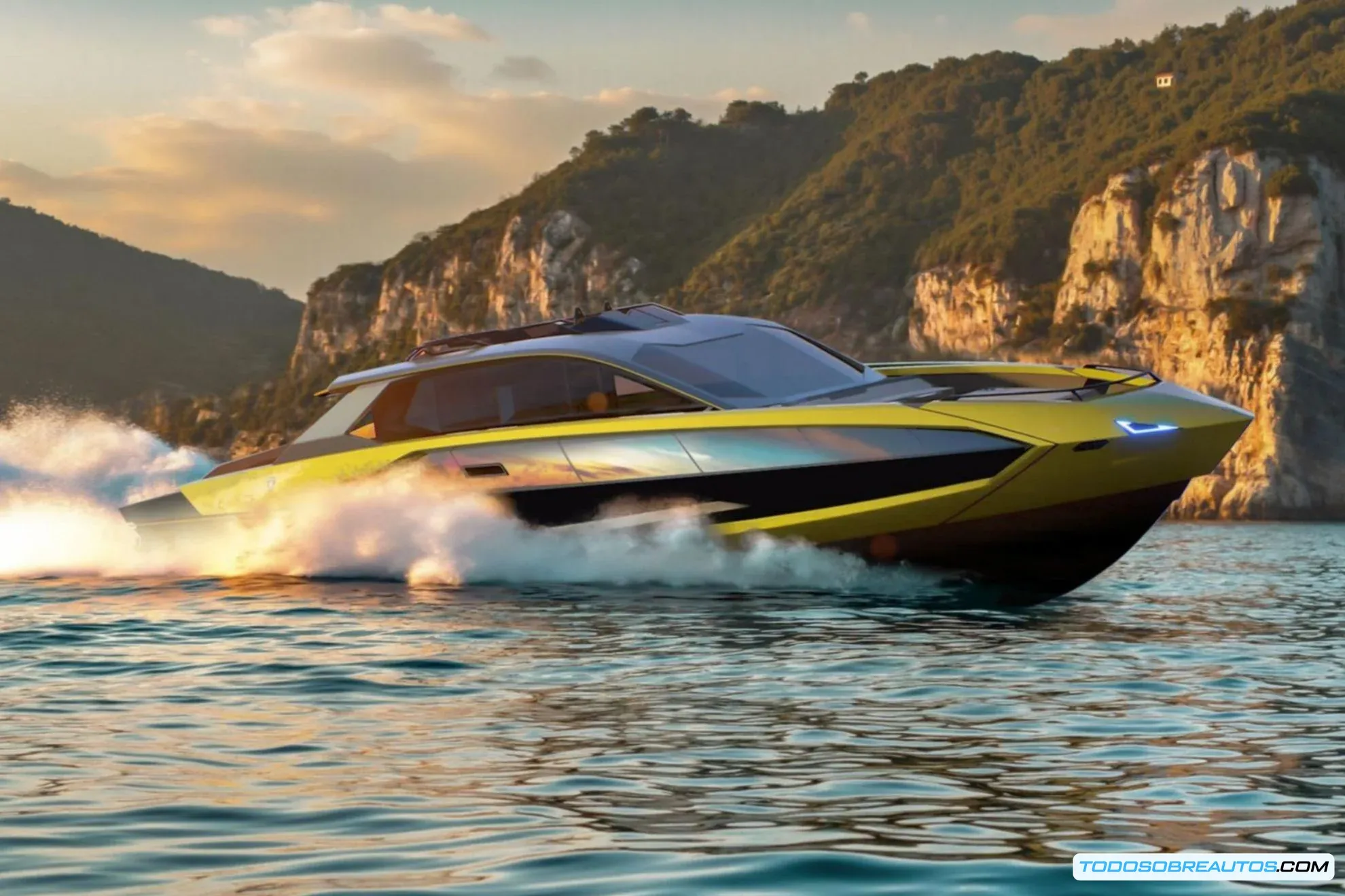 Tecnomar for Lamborghini 101FT Superyate navegando