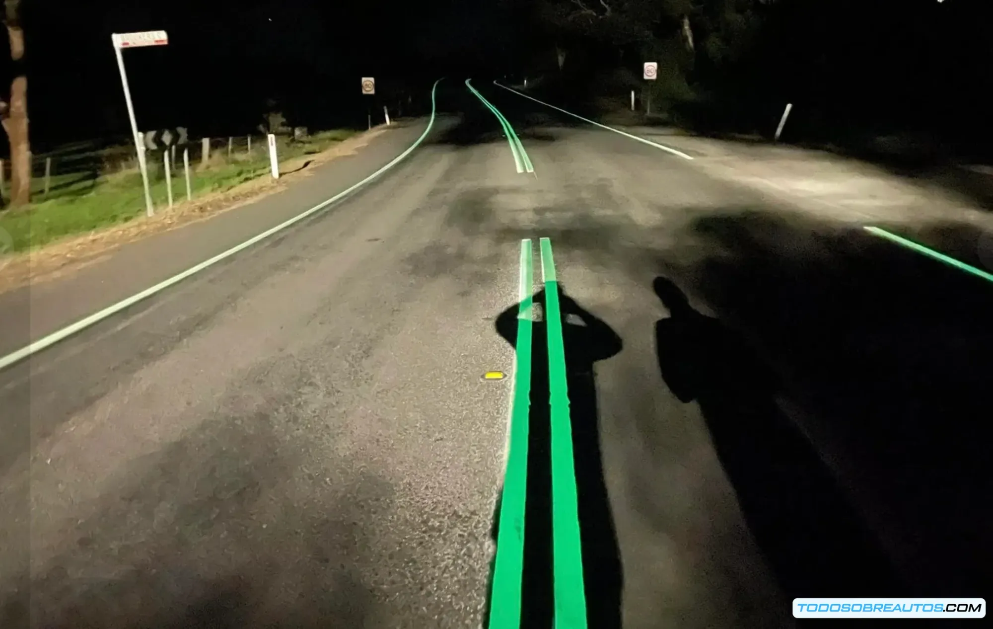 Ejemplo visual de un sistema de mantenimiento de carril.