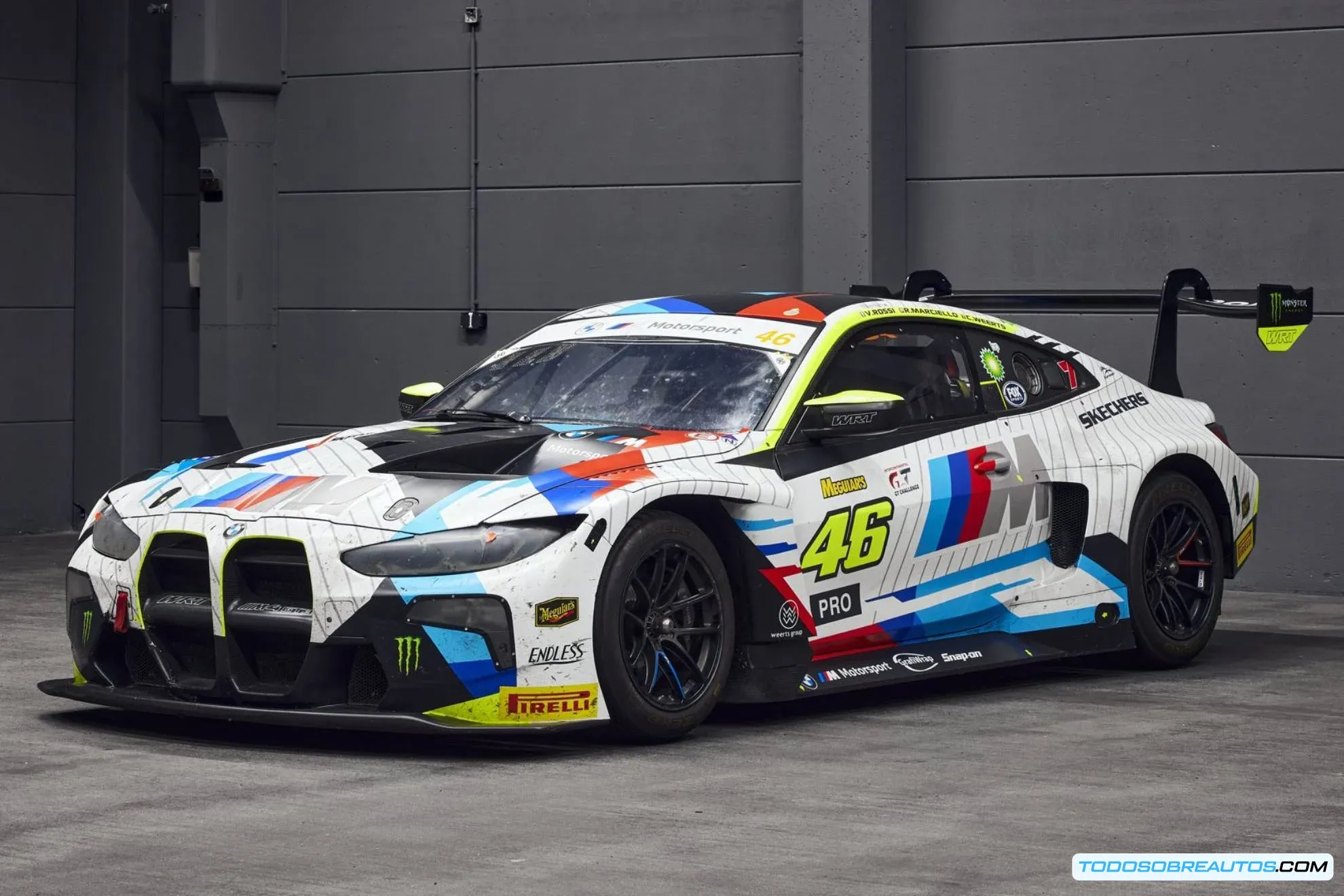 Valentino Rossi en el BMW M4 GT3 durante una carrera