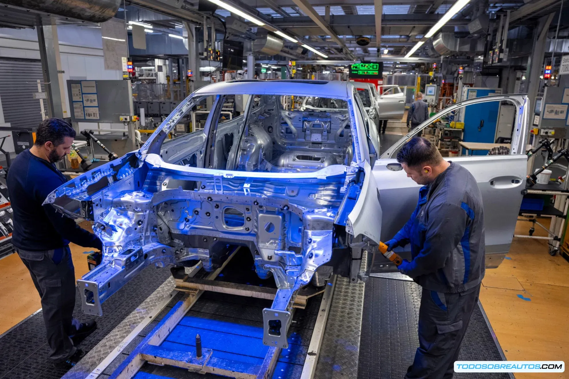 Interior de la planta de Volkswagen en Wolfsburg