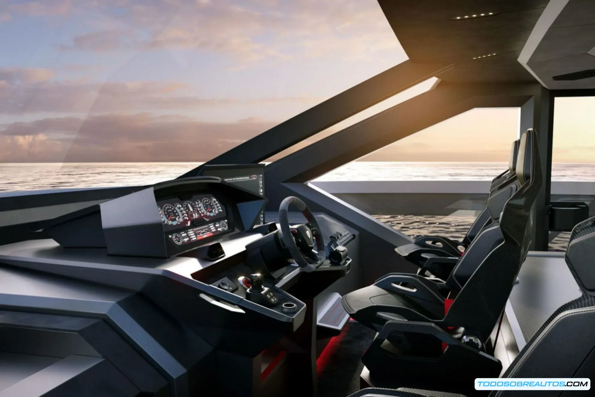 Detalle del diseño del Tecnomar for Lamborghini 101FT Superyate