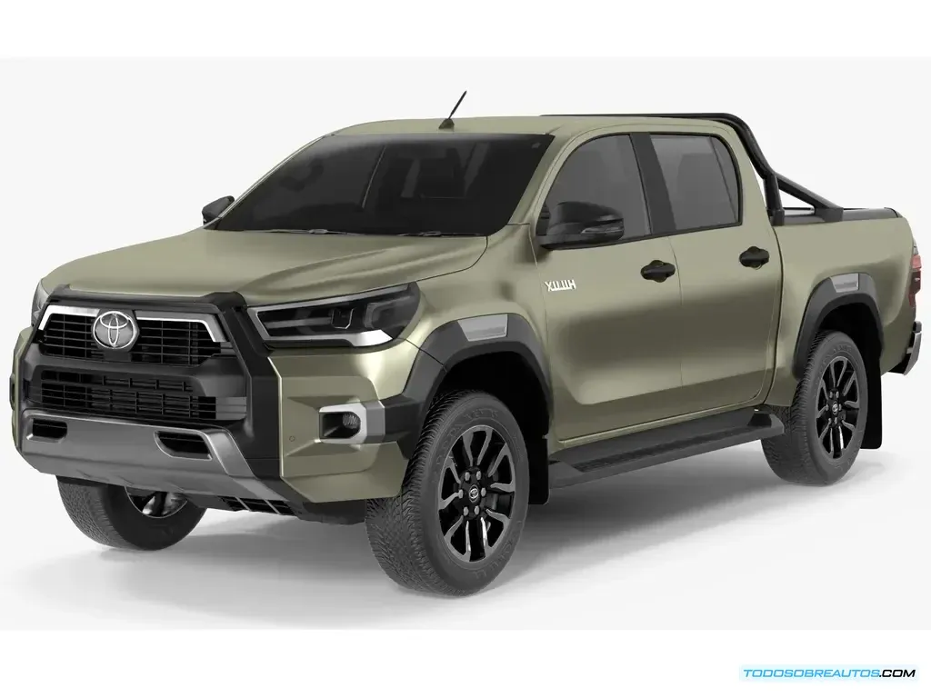 Detalle del chasis de escalera y la suspensión de la Toyota Hilux.