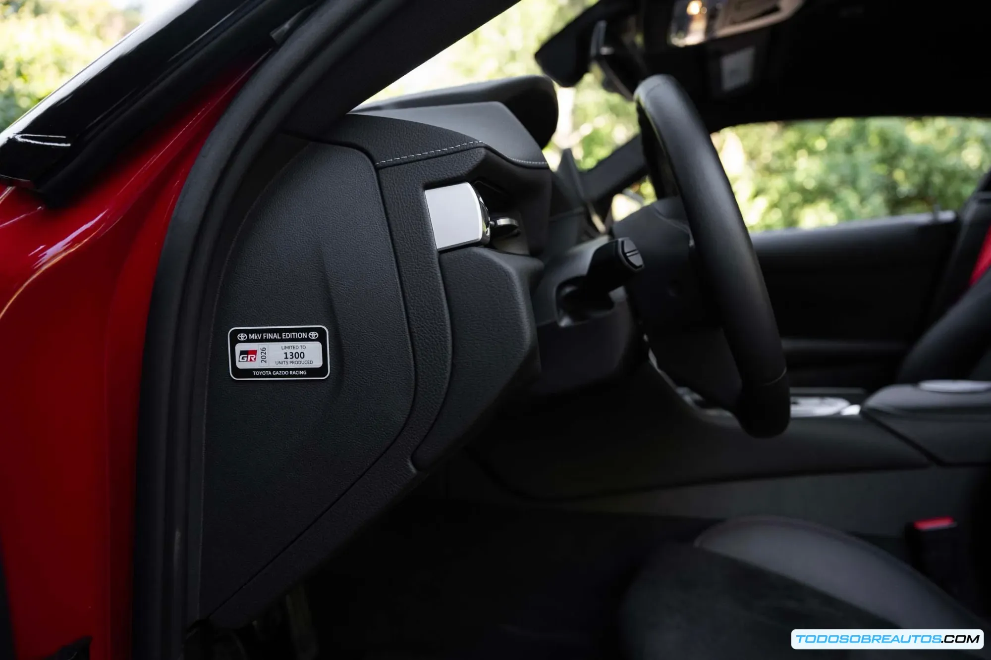 Detalle del interior del Toyota GR Supra