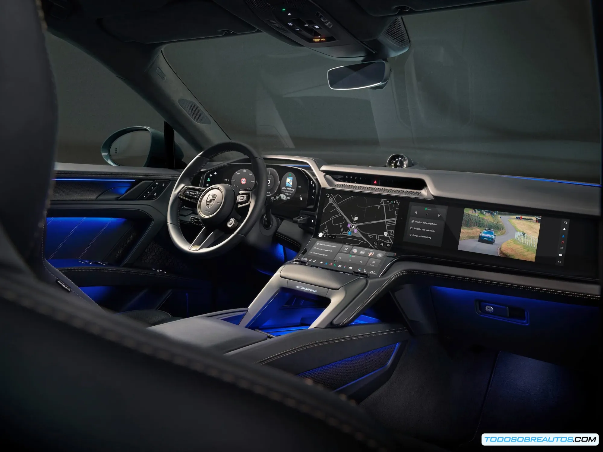 Diseño interior Porsche Cayenne EV 2026