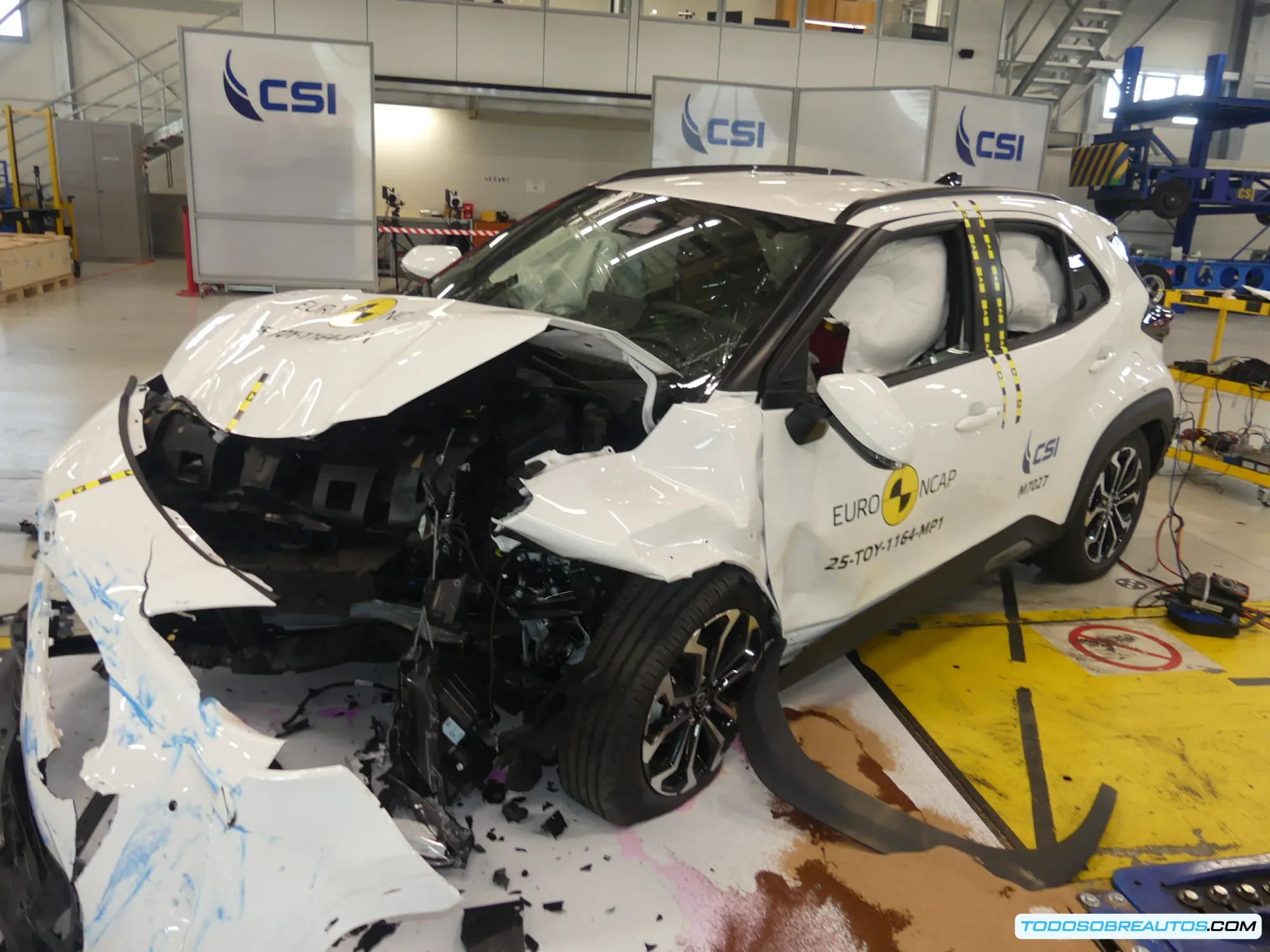 Imagen del test de choque frontal de EuroNCAP