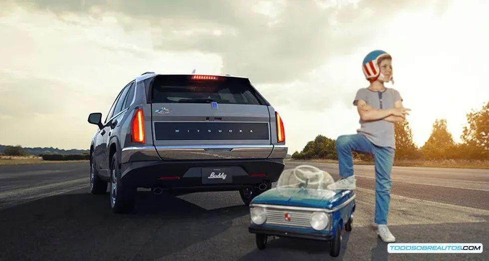 Mitsuoka Buddy 2026 detalle de la parte trasera