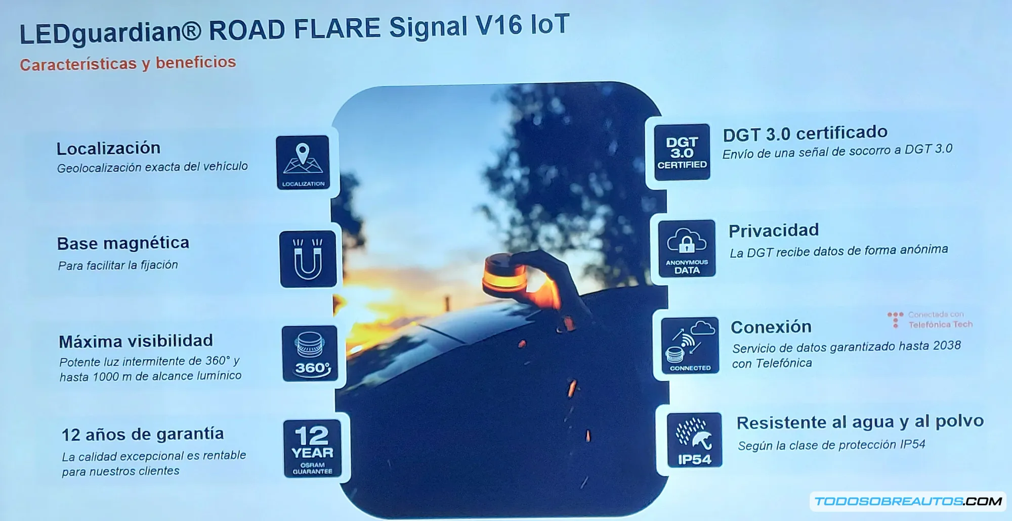 Varias luces de emergencia V16.