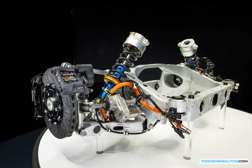 Detalle de los motores eléctricos del Ferrari Elettrica.