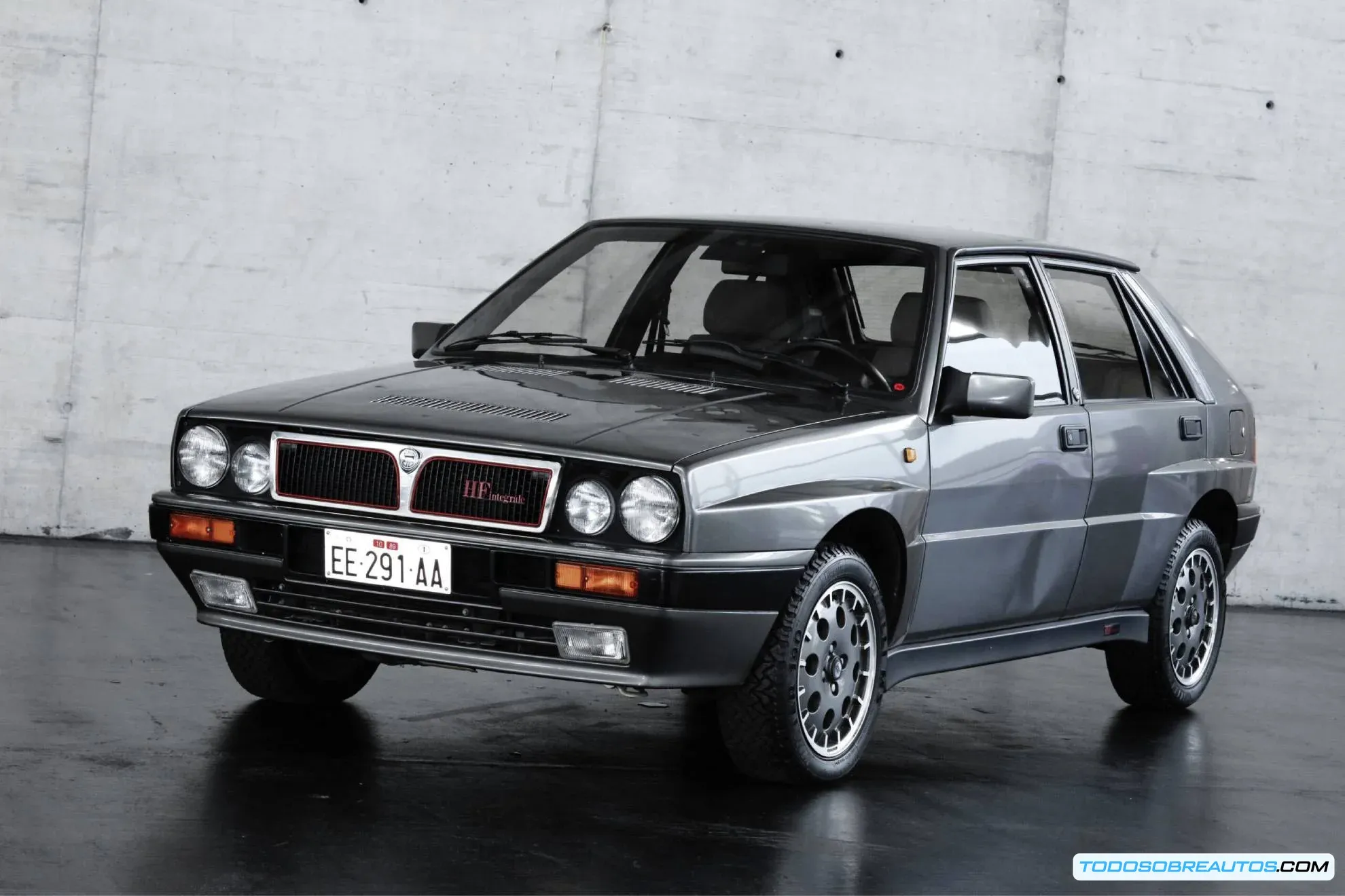 Detalle del diseño exterior del Lancia Delta Integrale